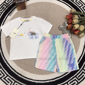 Chất Lượng Cao Trẻ Em Trai Quần Áo Mùa Hè Giản Dị 2 Mảnh Quần Short Thiết Lập Thiết Kế In Thời Trang Quần Short Bộ Quần Áo Trẻ Em Thiết Lập - Product Image 4