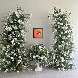 Pasarela <span class=keywords><strong>DE</strong></span> BODA Decoración Flores Corredor Evento <span class=keywords><strong>Alquiler</strong></span> Rosas blancas 15 Aniversario <span class=keywords><strong>Mesa</strong></span> Centro <span class=keywords><strong>de</strong></span> <span class=keywords><strong>mesa</strong></span> Bola <span class=keywords><strong>de</strong></span> flores verdes - Product Image 5