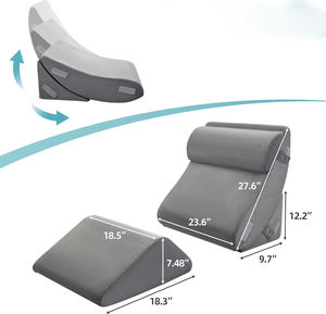Ensemble de 4 coussins orthopédiques en forme de coin pour dormir, coussin de coin multi-usages en mousse à mémoire de forme pour la chirurgie, avec parties du corps en mousse à mémoire de forme - Product Image 6