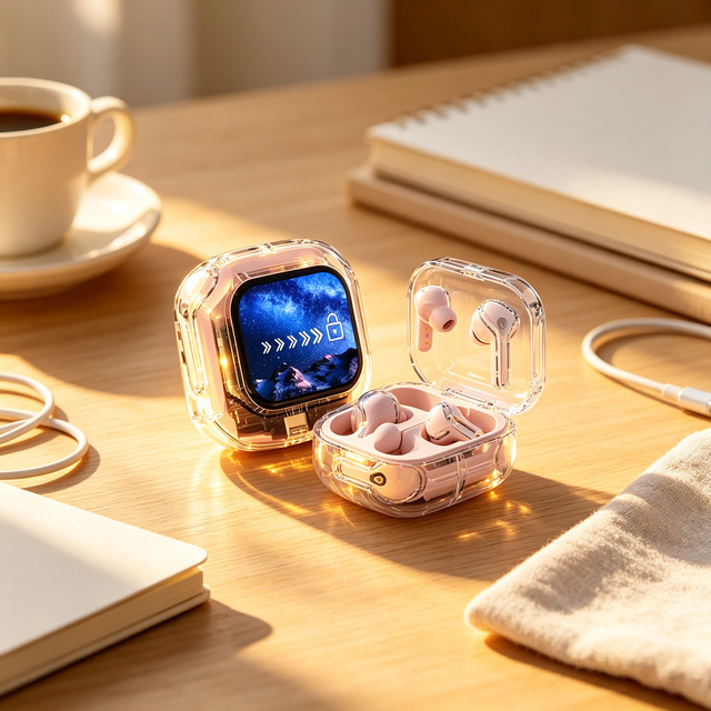 New Q20 Wireless Earbuds with LED Touch Screen ANC Noise Reduction HD Call TWS Surround Sound Headphones Charging Case