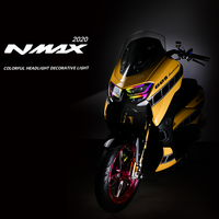 Anneau décoratif de phare LED RGB contrôlé par application, accessoires d'éclairage pour scooter, pour Yamaha Nmax 155 V2 2020, modification de moto