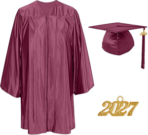 Robe de graduation en tricot brillante pour la maternelle, ensemble robe et toque en tricot doux pour enfants pour cérémonie scolaire - Product Image 4