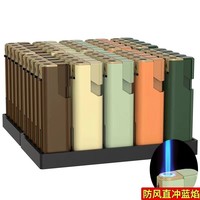 Briquet à gaz rechargeable en plastique moderne noir avec logo personnalisé, flamme, vente en gros, impression UV couleur, Briquet Feuerzeug