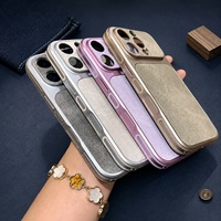 Étui de téléphone en cuir, motif denim, luxe, antichoc pour iPhone