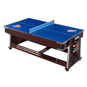 <span class=keywords><strong>Table</strong></span> de jeu multifonction 4-en-1 : billard, <span class=keywords><strong>hockey</strong></span> sur <span class=keywords><strong>air</strong></span> et tennis de <span class=keywords><strong>table</strong></span> avec matériau MDF - Product Image 4