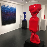 Sculpture d'art en fibre de verre de haute qualité, taille réelle, sur le thème de la bonbonnière, pour la décoration intérieure