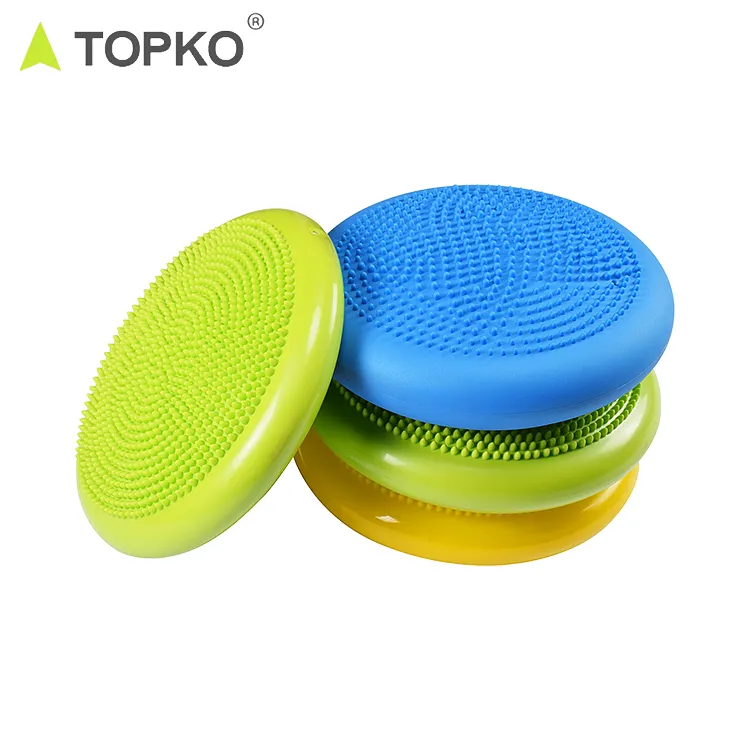 TOPKO PVC Inflatable Air Seat Massage Air Stability Cushion Disc Balance Pad