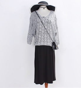 Suéter de Lujo con Capucha, Tejido Largo y Estampado, Suéteres Casuales de Invierno para Dama/Mujer, Venta al Por Mayor - Product Image 1