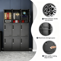 Armoire de rangement en acier durable, armoire métallique, armoire de rangement de bureau