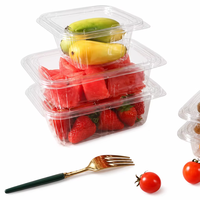 BPA-vrije, gepersonaliseerde, grote PET-voedselcontainer, luchtdicht, stapelbaar, voor fruit, salade, koude gerechten, met afsluitbaar deksel