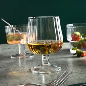 Винтажные уникальные очки в стиле арт-деко купе Классические хрустальные Коктейльные Купе Шампанское винтажный бокал для красного вина со стержнями в рубчик