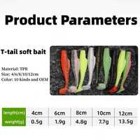 ORJD OEM 4cm 6cm 8cm 10cm 12cm TPR appât souple pagaie queue nageur leurre appâts artificiels Wobblers brochet bar leurre de pêche