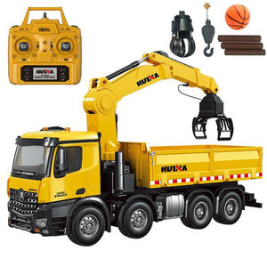 Huina 1538 1/14e 3in1 alliage <span class=keywords><strong>RC</strong></span> ingénierie <span class=keywords><strong>camion</strong></span> à benne basculante 26CH grue bras de Rotation bois <span class=keywords><strong>camion</strong></span> à main - Product Image 1