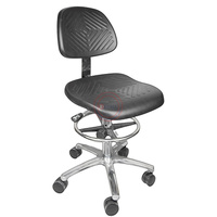 Chaise ESD pour salles blanches, entrepôts et laboratoires |   Chaise de travail moderne confortable en cuir PU antistatique
