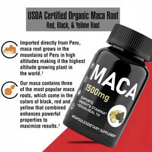 Píldoras de Salud de mejora masculina con extracto de maca negra orgánica para adultos, suplementos de hierbas que mejoran el rendimiento - Product Image 5