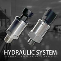 AKS Ceramic Pressure Sensor 0-100psi, 4-20mA Output, 0.5% Accuracy, IP67, for Hydraulic/Pneumatic Systems