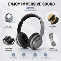 Auriculares ANC Más Vendidos con Audio 3D, Altavoces Premium de 40 mm, Diseño en Cuero, Soporte AAC, Chipset JL para Deportes y Viajes