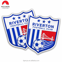 Écussons de football 3D en TPU personnalisés pour équipes, badges de club sportif en relief, étiquettes souples pour maillots de football