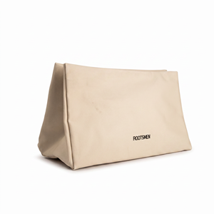 Sac de rangement élégant Off-white avec fermeture magnétique, sac cosmétique en toile pour le rangement du maquillage - Product Image 1