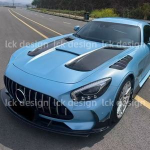 Kit carrosserie en fibre de carbone pour Mercedes Benz <span class=keywords><strong>AMG</strong></span> GT <span class=keywords><strong>GTS</strong></span> Black Series : pare-chocs avant, capot, jupes latérales, pare-chocs arrière, diffuseur, spoiler - Product Image 2