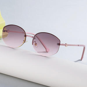 Gafas de Sol Elegantes sin Montura, Marco Negro, Lentes de PC con Protección UV400 para Mujer, Diseño Moderno 2025 - Product Image 4