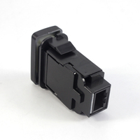 Interrupteur à bascule double LED 12V 3A SPST Carré étanche Spot lumineux Bouton-poussoir marche-arrêt pour voiture Toyota