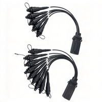 Terminal Akses Splitter Fiber Optik Multiport 1x8 Tahan Air IP68 FTTH FTTA dengan Konektor SC APC yang Diperkeras