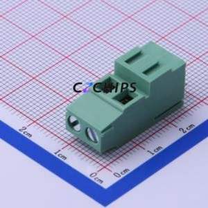 JL500H-50002G01 Screw Terminal Block Through hole Component (THT),P=5mm Connector 1x2P 5mm Green Through Hole - Product Image 1