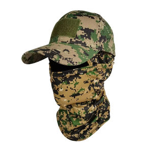 Venta al por mayor 6 Panel Digital Camo gorras de béisbol conjunto de máscara facial Camping al aire libre senderismo sombrero pesca protección solar gorras deportivas - Product Image 1