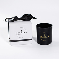 Pot en Verre Cylindrique de Luxe Vide pour Bougies 6oz 8oz 10oz, Boîtes d'Emballage Métalliques Imprimées pour Bougeoirs