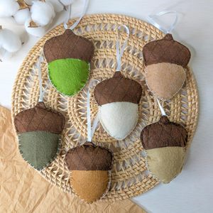 Adornos de Fieltro de Algodón para Otoño - Juego de 6 Decoraciones Hechas a Mano para Otoño, Rellenas para Halloween y Acción de Gracias (Colores Personalizados de Bolea) - Product Image 3