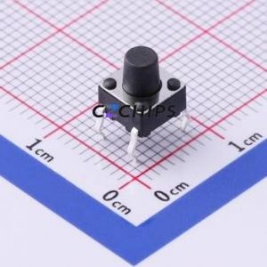 UK-B0202G70-DP25Y Tactile Switch Through hole-4P,6x6mm Switch Single Pole Single Throw Round Button 2.5N Through Hole - Product Image 1