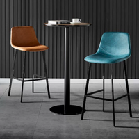 Tabouret de bar simple et moderne avec dossier pour salon de thé ou bureau commercial Tabouret haut Mobilier
