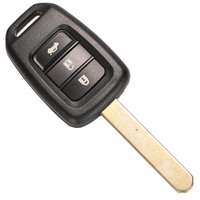 Coque de clé de voiture à transpondeur Offre Spéciale 2 boutons clé de voiture à distance étui de remplacement de lame non coupée pour honda