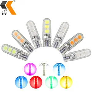 Santo Silicone T10 led car light 5050 6smd T10 w5w 194 168 Led Canbus lampadine led per interni auto cupola luce 12V led t10