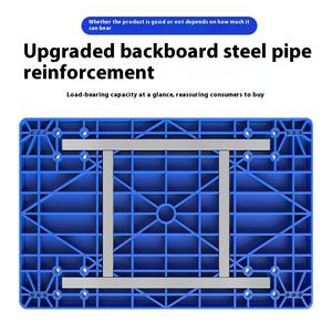 שקט ארבע גלגל אקספרס עגלה בית מטען חבית קרוון נייד מתקפל עם מבנה פלטפורמה פלסטיק - Product Image 2