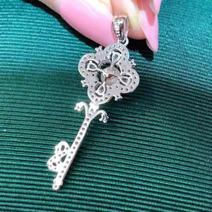 30927 Accesorios de Perlas DIY, Colgante de Plata S925, Cuentas de 4-5mm, Colgante de Jade Vacío para Llavero, Colgante de Cristal, Dijes de Plata S925 - Product Image 4