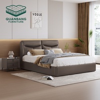 Meubles de chambre à coucher en bois massif de haute qualité, modernes et confortables, lit double king size ou queen size, base de lit pour hôtel, lit en cuir