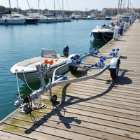 Remorque polyvalente galvanisée à chaud 5m/16ft pour le transport de bateaux, motos, jet-skis, kayaks et bateaux pneumatiques
