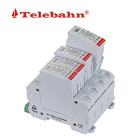 Protecteur de surtension AC 230V/400V/320V 12.5kA 30kA 60kA SPD 4P T1 + T2 3 phases TNS dispositif de protection contre les surtensions SPD