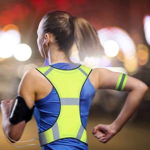 Chaleco Reflectante de Alta Visibilidad Ligero para Correr con Correa Elástica, Logotipo Personalizado, Equipo de Seguridad para Trotar al Aire Libre y Caminar de Noche - Product Image 2