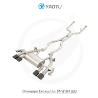 YT untuk BMW M4 G82 sistem knalpot Valvetronic, baja tahan karat kinerja tinggi