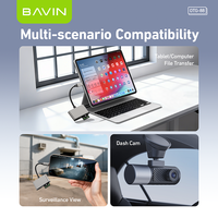 Lecteur de carte BAVIN Portable Mini OTG88 480 Mbps Transfert stable Type C USB Sd Tf 3 en 1 Adaptateur OTG