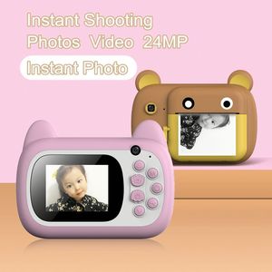 Impresora de Fotos Recargable para Niños de 2.4 Pulgadas, Impresora Térmica de Códigos de Barras, Mini Impresora de Bolsillo con Interfaz USB, Estilo Blanco y Negro - Product Image 3