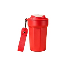 Botol Air Terisolasi Logo Kustom Model Baru, Mug Kopi Stainless Steel 450ml, Tumbler Kopi untuk Perjalanan
