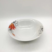 Vaisselle de luxe en porcelaine blanche personnalisée avec décalcomanie, assiettes carrées en céramique pour restaurant, vente en gros
