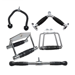 Coosport Fitness Equipment Multi-function Steel Grip <strong>Triceps</strong> <strong>Rope</strong> V-shaped Handle Lat <strong>Pull</strong> Bar Power Rack Squat Accessories - Product Image 2