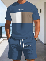 T-shirt décontracté pour homme à manches courtes, col rond, coupe ample, impression numérique 3D avec motif, en polyester