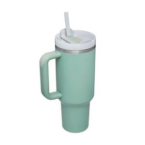 Prix usine personnalisé Gobelet isotherme réutilisable en acier inoxydable de 40 oz avec poignée et couvercle à paille, Bouteille d'eau de voyage - Product Image 3