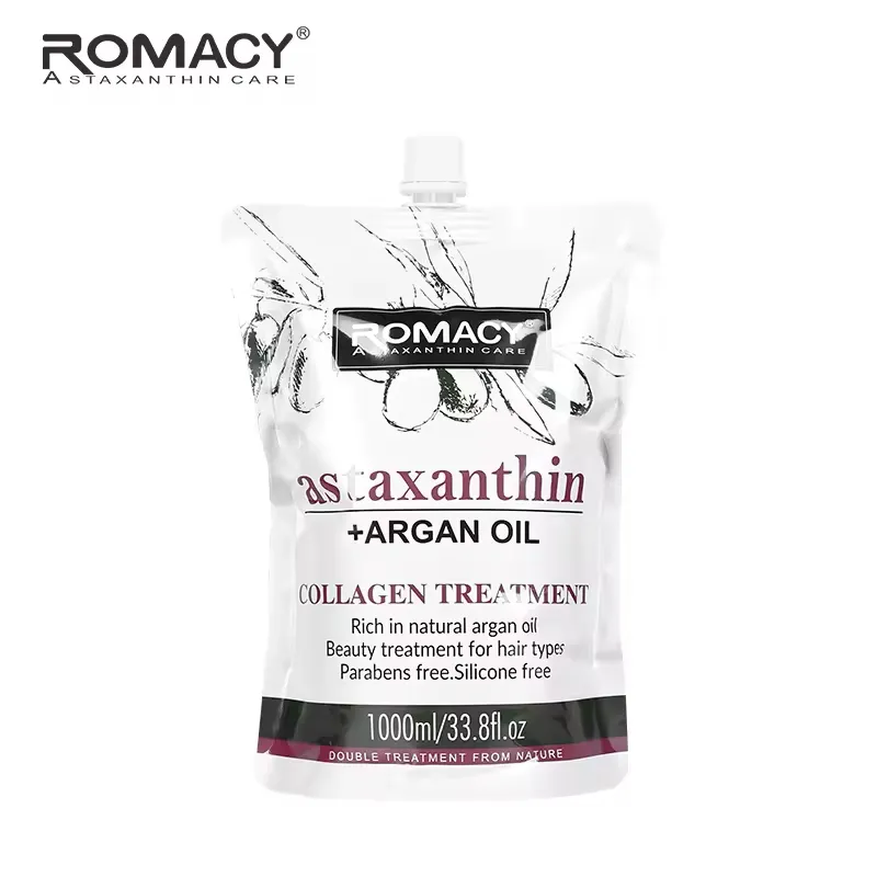 Romacy Kollagen Keratin Haarmaske Behandlungen Astaxanthin und Arganöl Haarmaske Creme für die Haarpflege